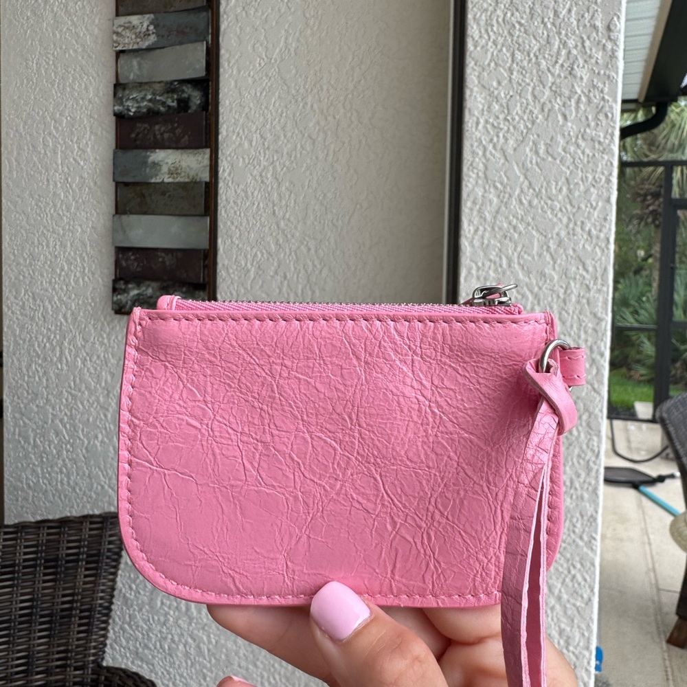 Balenciaga Mini Wallet / Card Holder Sweet Pink Lambskin, Authenticated - Picture 4 of 8